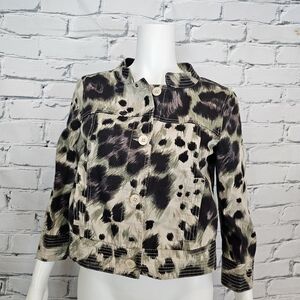 Red Valentino Animal Print Cotton Jacket